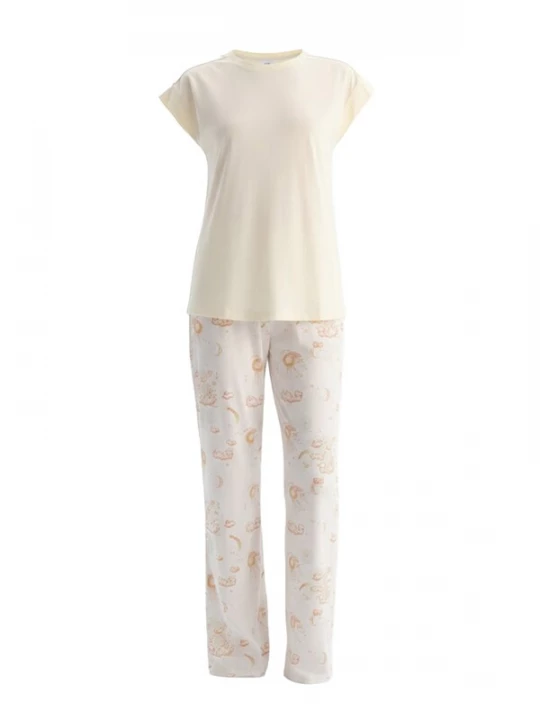 Obrázek produktu Dagi Pyžamo světle žlutá / jasně oranžová / offwhite