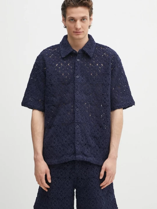 Obrázek produktu Daily Paper Košile Daily Paper Lace Shield Ss Shirt námořnická modř