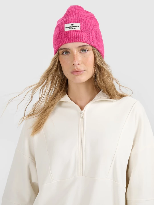 Obrázek produktu Dámská beanie čepice - růžová 4F