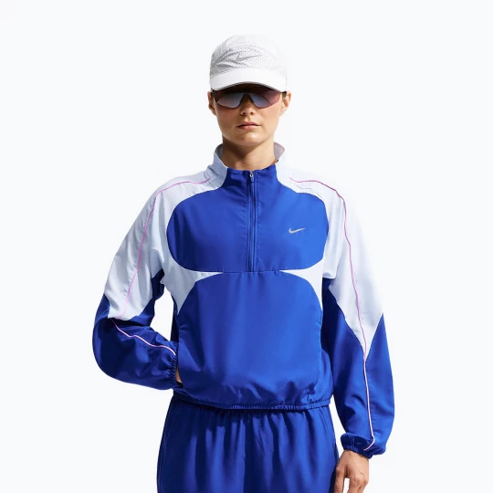 Obrázek produktu Dámská běžecká bunda Nike Tempo Dri-FIT 1 / 2-Zip old royal / football grey / pink rise Modrá