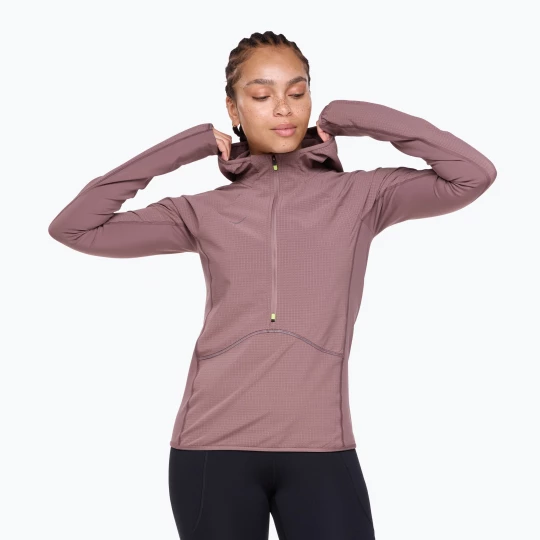 Obrázek produktu Dámská běžecká mikina HOKA Sky Glow Half Zip smokey quartz fialová