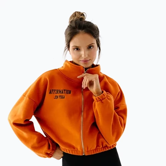 Obrázek produktu Dámská fleecová mikina JoyInMe Zip Flow Sweatshirt pumpkin spice oranžová