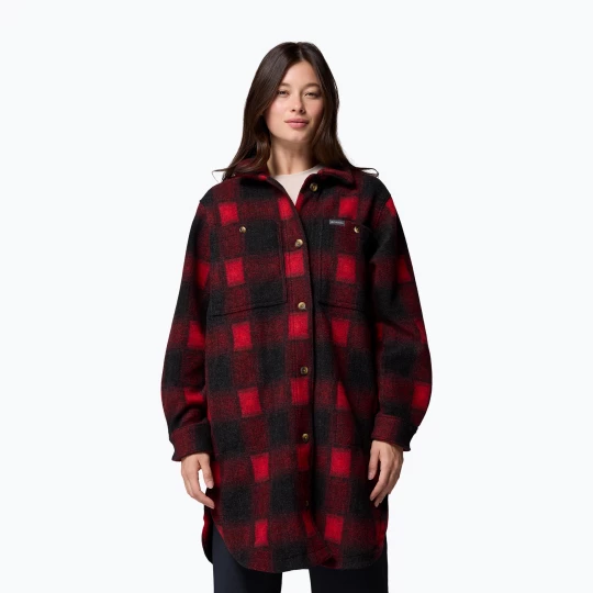 Obrázek produktu Dámská košile Columbia Wildbest Venture Long Fleece Coat mountain red blurred ombre Černá