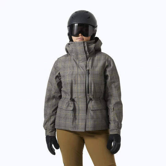 Obrázek produktu Dámská lyžařská bunda Helly Hansen Nora Insulated 2.0 pebble broxburn plaid aop šedá