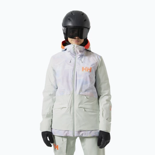 Obrázek produktu Dámská lyžařská bunda Helly Hansen Powchaser 2.0 reflections aop Bílá