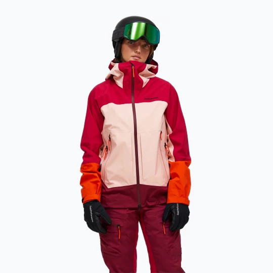 Obrázek produktu Dámská lyžařská bunda Peak Performance Visilight GTX C-Knit 3L tech burgundy / peach fuzz