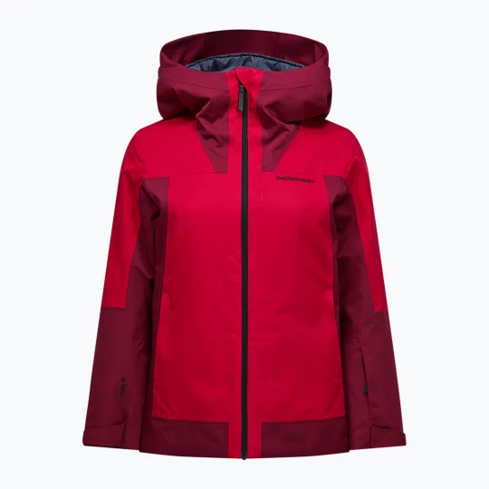Obrázek produktu Dámská lyžařská bunda Perak Performance Rider Tech Insulated vertical zenith / tech burgundy Peak Performance Červená