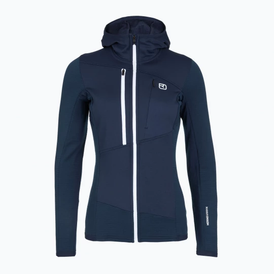 Obrázek produktu Dámská mikina ORTOVOX Fleece Grid Hoody deep ocean Námořnická modř