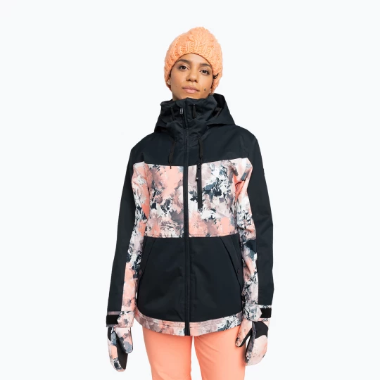 Obrázek produktu Dámská snowboardová bunda ROXY Presence Parka peach pink dreamy picture Černá