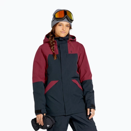Obrázek produktu Dámská snowboardová bunda Volcom Shelter 3D Stretch burgundy Černá
