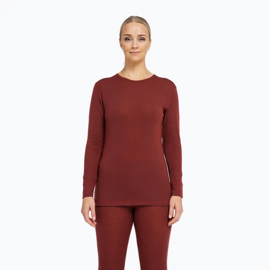 Obrázek produktu Dámská termo mikina Dovre Wool burgundy vínová