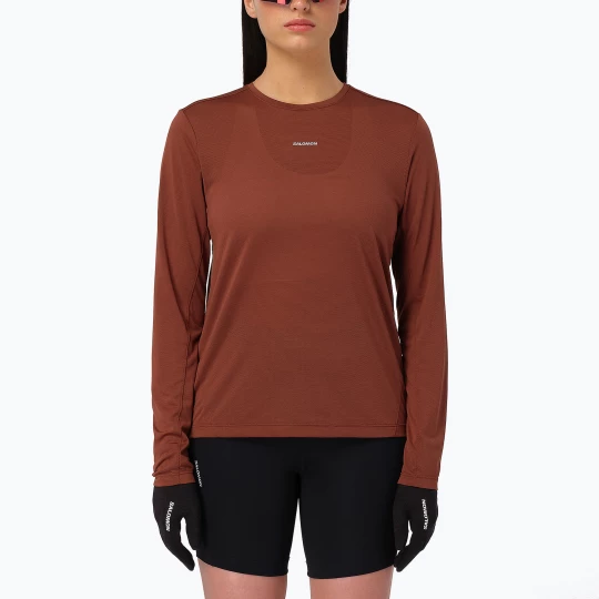 Obrázek produktu Dámské běžecké Longsleeve Salomon Shakeout Core LS Tee burnt umber Hnědá