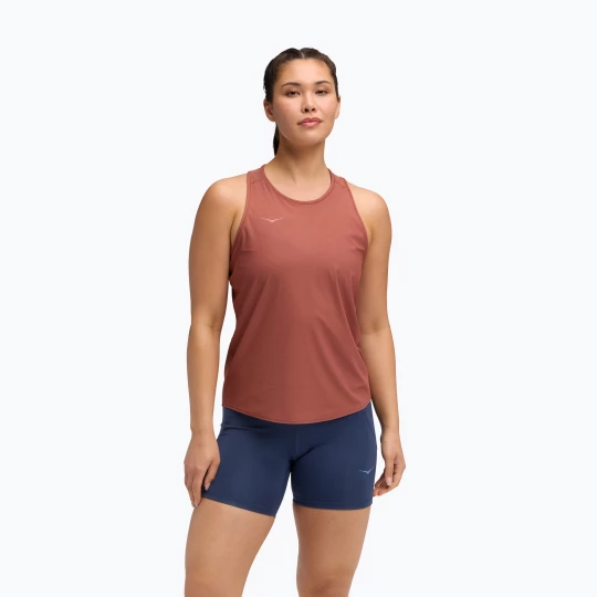 Obrázek produktu Dámské běžecké tričko HOKA Airolite Tank 2.0 red Hnědá