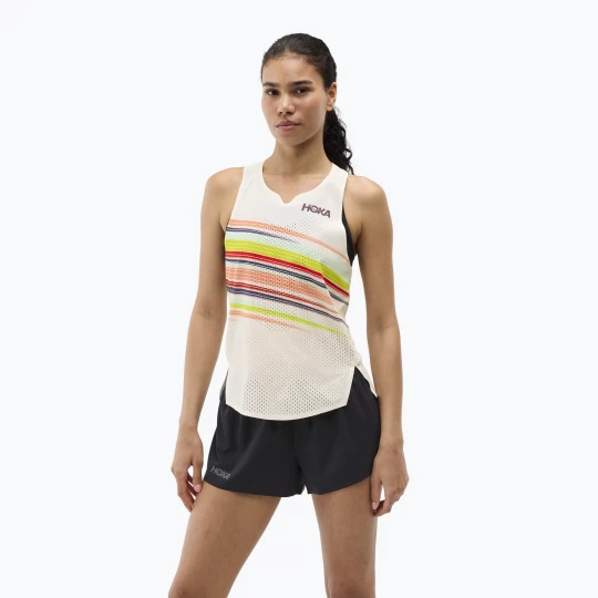 Obrázek produktu Dámské běžecké tričko HOKA Race Day Singlet alabaster flare Béžová