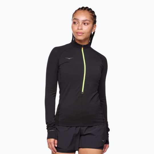 Obrázek produktu Dámské běžecké tričko Longsleeve HOKA BaseZip Long Sleeve black