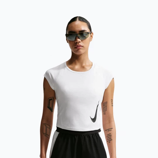 Obrázek produktu Dámské běžecké tričko Nike Swoosh Run Dri-Fit white / photon dust / black