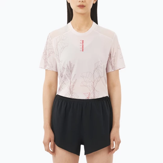 Obrázek produktu Dámské běžecké tričko Salomon S / Lab Ultra Tee Aop lilac ash Bílá