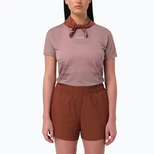 Obrázek produktu Dámské běžecké tričko Salomon Sense Aero GFX Tee SS antler / chocolate fondant Růžová