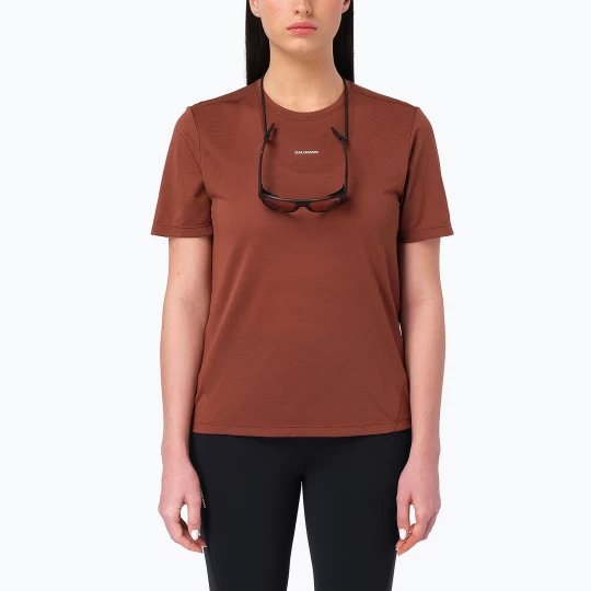 Obrázek produktu Dámské běžecké tričko Salomon Shakeout Core SS Tee burnt umber Hnědá
