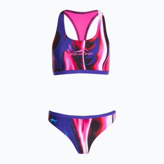 Obrázek produktu Dámské dvoudílné plavky aquafeel Racerback blue pink flames
