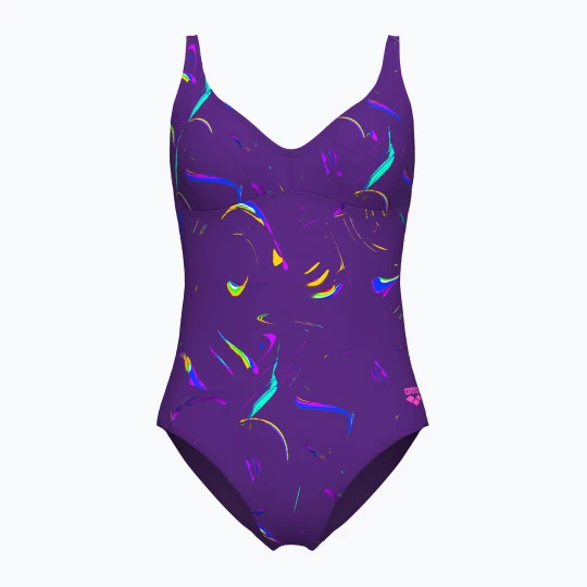Obrázek produktu Dámské jednodílné plavky arena Abyss U Back multi plum / plum fialová