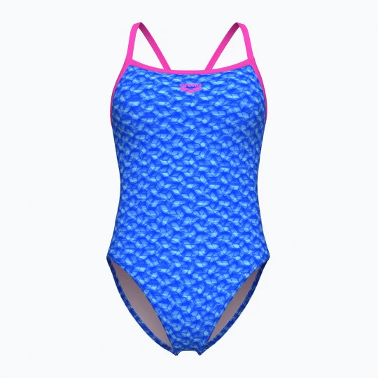 Obrázek produktu Dámské jednodílné plavky arena Monogram Challenge back blue river multi / shocking pink