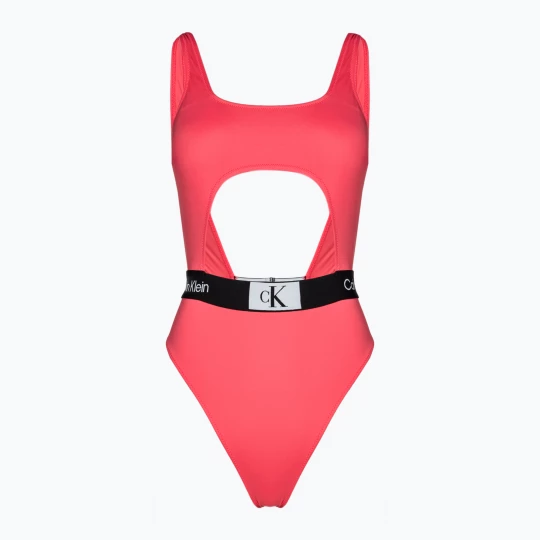 Obrázek produktu Dámské jednodílné plavky Calvin Klein Cut Out One Piece-RP calypso coral Růžová