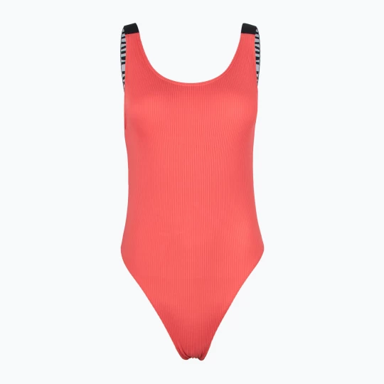 Obrázek produktu Dámské jednodílné plavky Calvin Klein KW0KW02754 Intense Power Rib Scoop Back One Piece-RP dazzling coral Červená