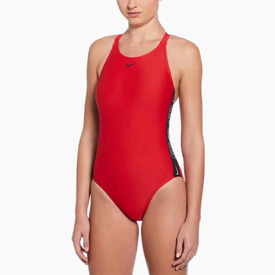Obrázek produktu Dámské jednodílné plavky Nike Logo Tape Fastback university red