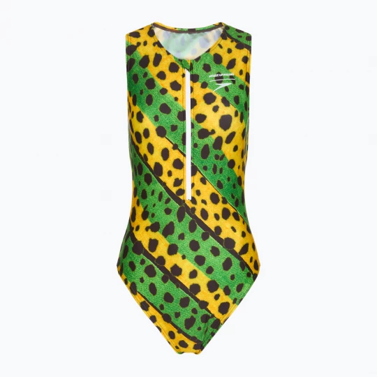 Obrázek produktu Dámské jednodílné plavky Speedo Placement Digital Highneck green / yellow