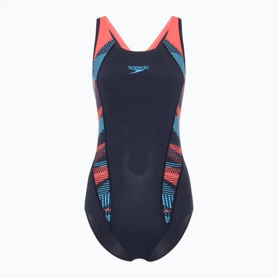 Obrázek produktu Dámské jednodílné plavky Speedo Placement Laneback zoom boom placement / true navy Námořnická modř