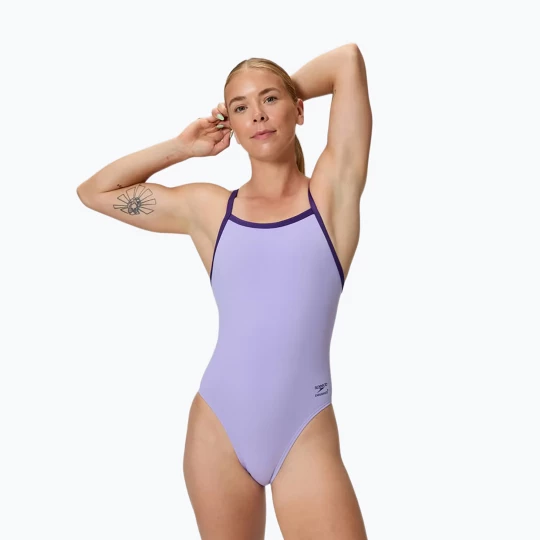 Obrázek produktu Dámské jednodílné plavky Speedo Solid Turnback bright lavender fialová