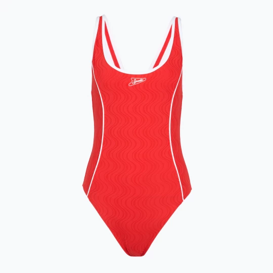 Obrázek produktu Dámské jednodílné plavky Speedo Texture Bound Scoop high risk red / bright white
