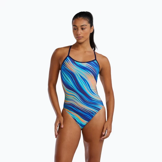 Obrázek produktu Dámské jednodílné plavky TYR Durafast Elite Riptidal Trinityfit teal / orange Modrá