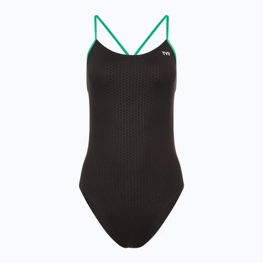 Obrázek produktu Dámské jednodílné plavky TYR Hexa Cutoutfit black / green