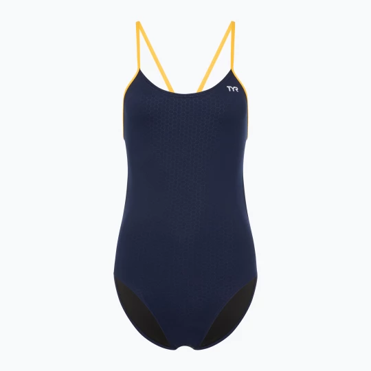 Obrázek produktu Dámské jednodílné plavky TYR Hexa Cutoutfit navy / gold Námořnická modř