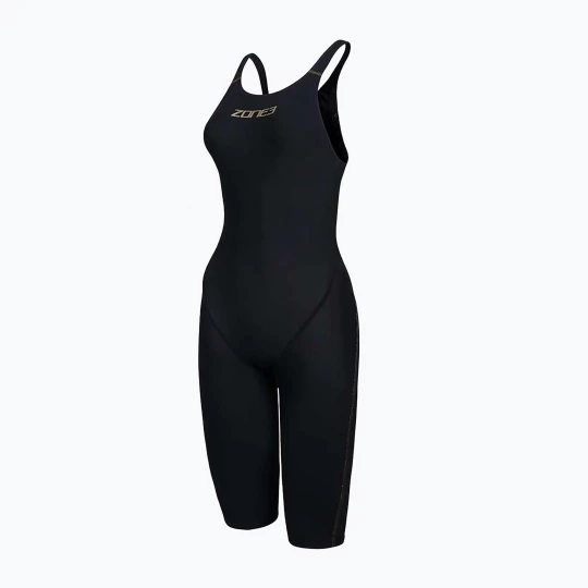 Obrázek produktu Dámské jednodílné plavky ZONE3 FINA Approved Performance Gold Kneeskin black / gold