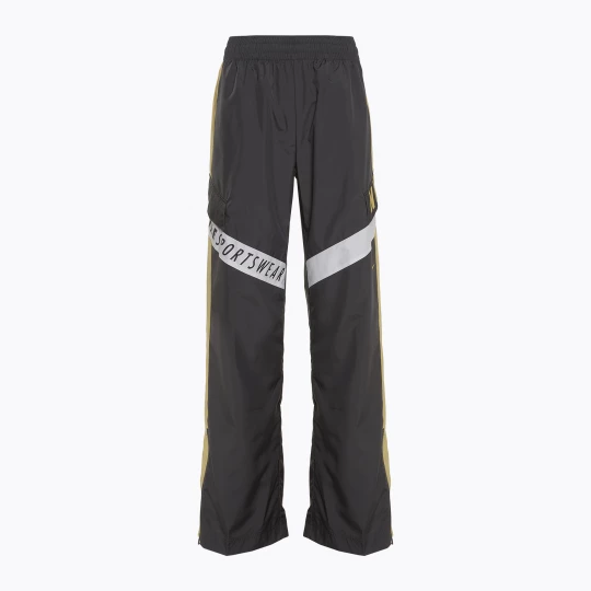 Obrázek produktu Dámské kalhoty Nike Sportswear Woven High-Waisted dark smoke grey / saturn gold / white Černá