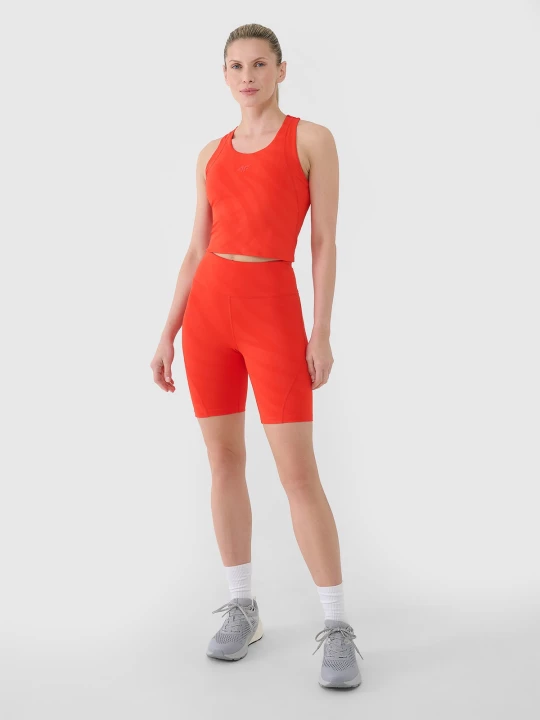 Obrázek produktu Dámské krátké sportovní legíny - červené 4F červený