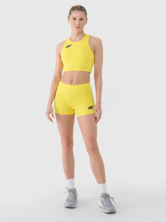 Obrázek produktu Dámské krátké sportovní legíny - žluté 4F žlutý