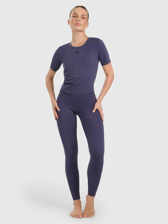 Obrázek produktu Dámské rychleschnoucí legíny na jógu a pilates - tmavě modré 4F