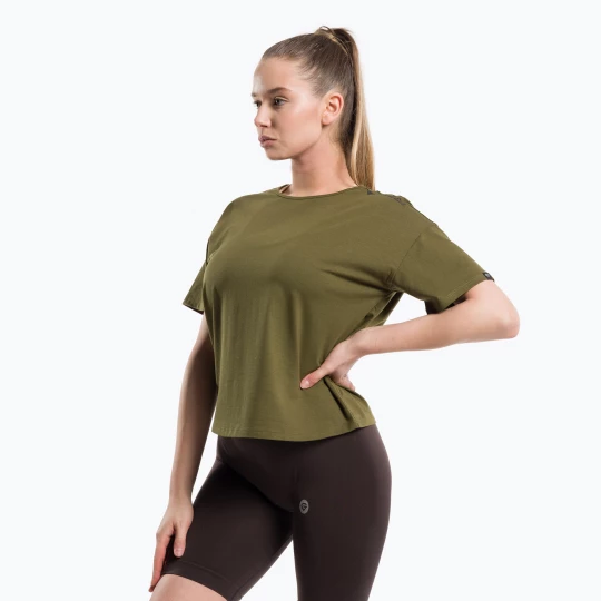 Obrázek produktu Dámské sportovní tričko Gym Glamour V Khaki 423 Zelená
