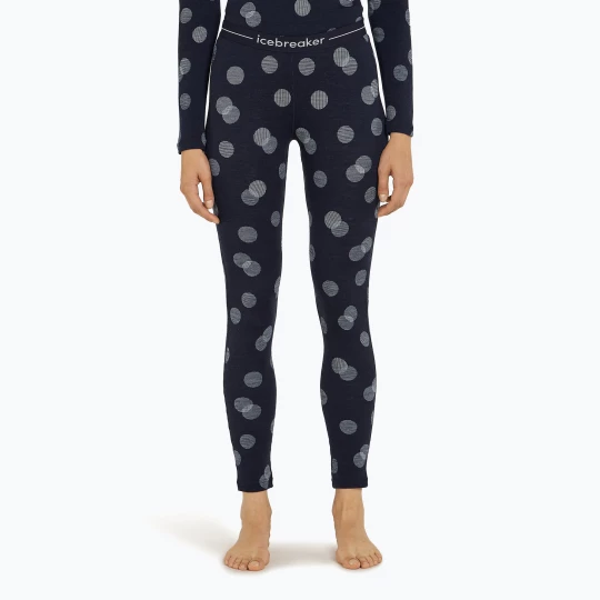 Obrázek produktu Dámské termo kalhoty icebreaker Merino 260 Vertex Fall Flakes midnight navy / snow / j Námořnická modř
