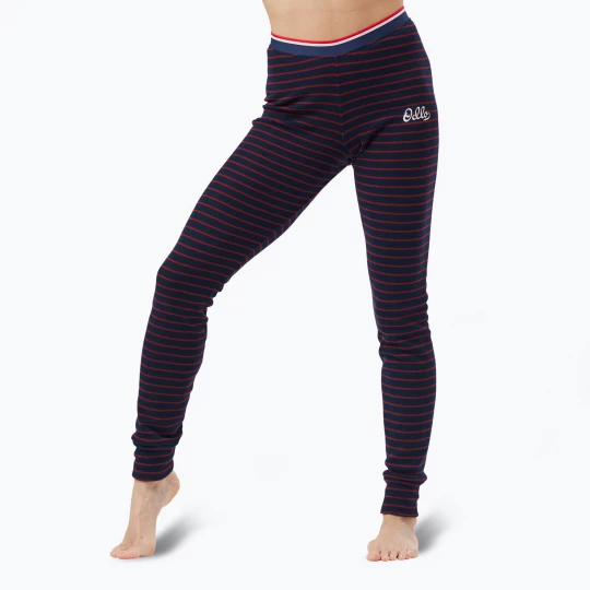 Obrázek produktu Dámské termo kalhoty ODLO Active Warm Originals Stripes Bl Bottom Long dark sapphire Námořnická modř