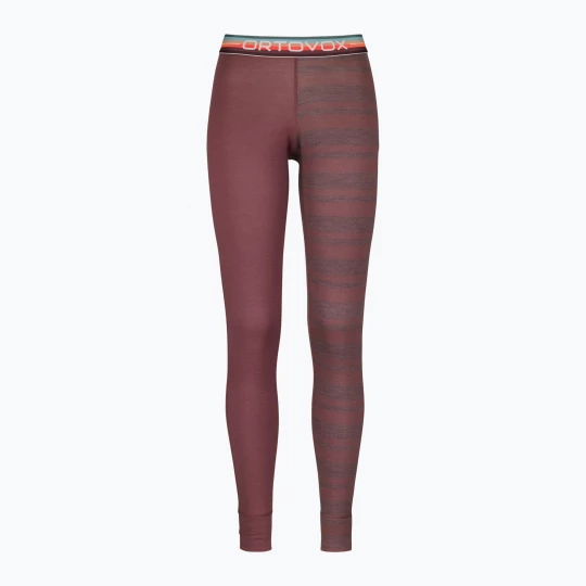 Obrázek produktu Dámské termokalhoty ORTOVOX 185 Rock'N'Wool Long mounatin rose vínová