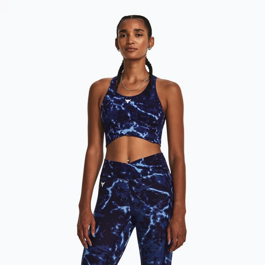 Obrázek produktu Dámské tréninkové tílko Under Armour Project Rock LG Crssover Top midnight navy / downpour gray / downpour gray Námořnická modř