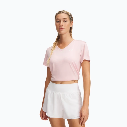 Obrázek produktu Dámské tréninkové tílko Under Armour Tech V-Twist prime pink / white