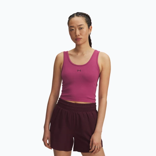 Obrázek produktu Dámské tréninkové tílko Under Armour Vanish Seamless Tank fuchsia dusk / dark maroon / dark maroon Růžová