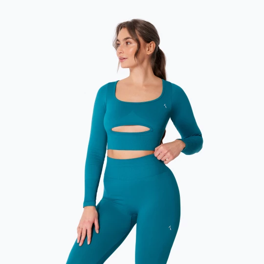 Obrázek produktu Dámské tréninkové tričko Longsleeve Carpatree Dopamine Buzz Seamless petrol green