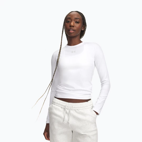 Obrázek produktu Dámské tréninkové tričko Longsleeve Under Armour ColdGear Crew white / halo gray Bílá